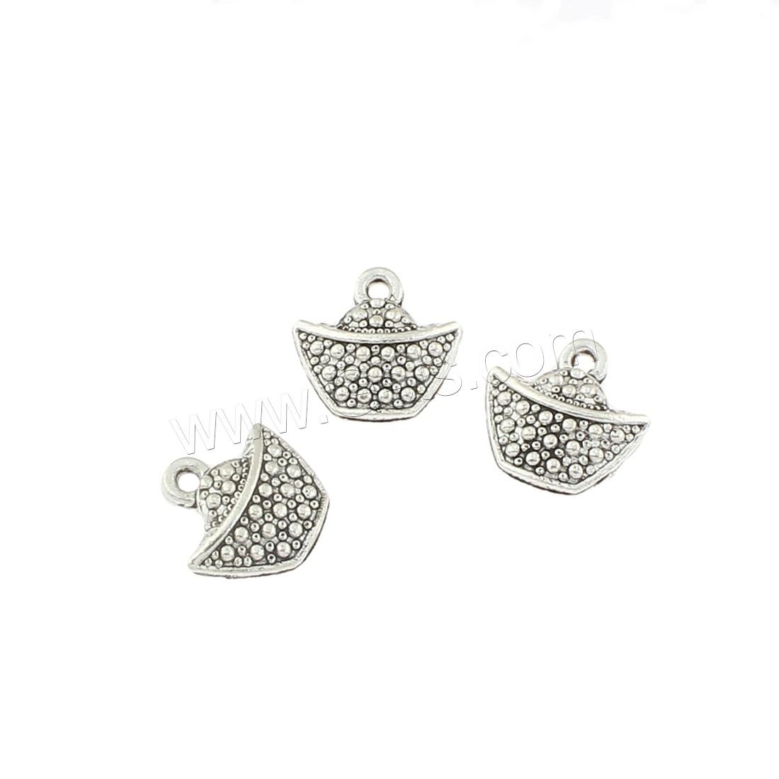 Zinc Alloy Jewelry Pendants, Ingot, antique silver color plated, 14x13x5mm, Hole:Approx 1mm, Approx 250PCs/Bag, Sold By Bag