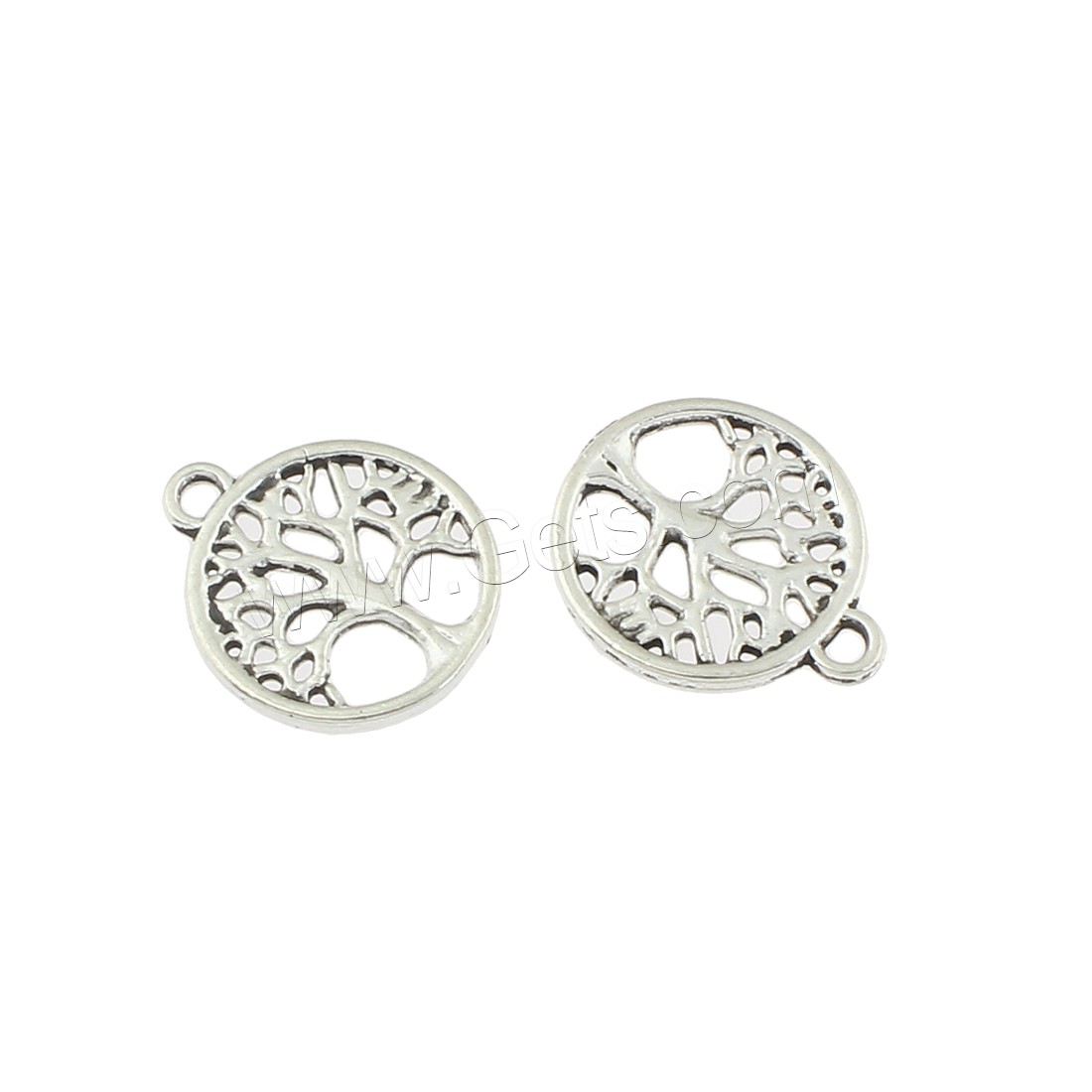 Zinc Alloy Jewelry Pendants, Tree, antique silver color plated, 18x15x2mm, Hole:Approx 1mm, Approx 550PCs/Bag, Sold By Bag