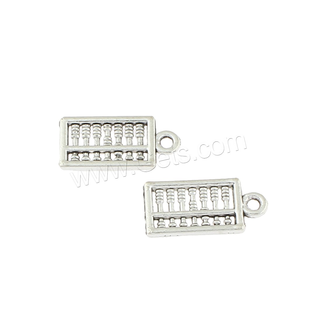 Zinc Alloy Jewelry Pendants, Abacus, antique silver color plated, 19x9x2mm, Hole:Approx 2mm, Approx 450PCs/Bag, Sold By Bag