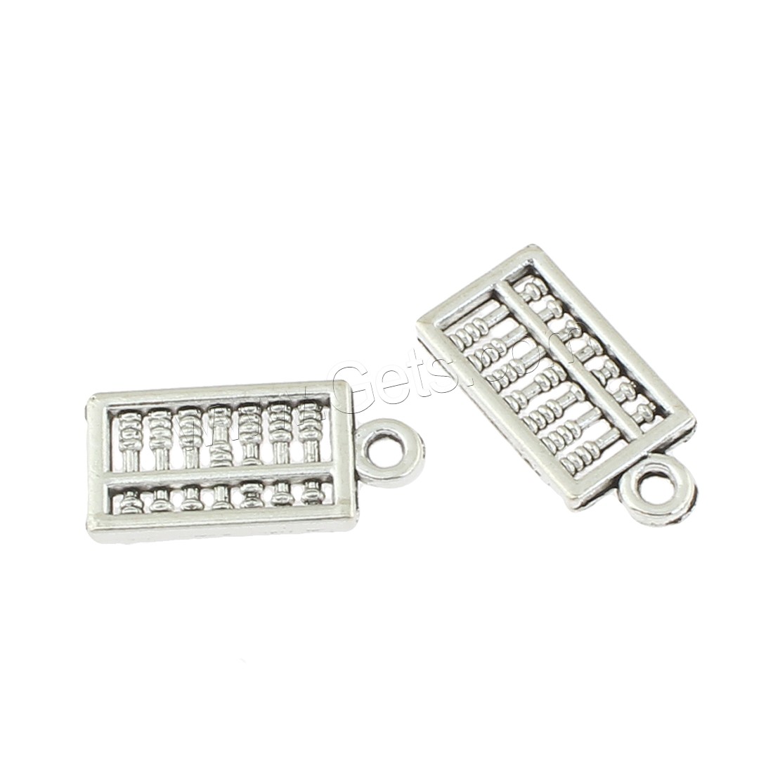 Zinc Alloy Jewelry Pendants, Abacus, antique silver color plated, 19x9x2mm, Hole:Approx 2mm, Approx 450PCs/Bag, Sold By Bag