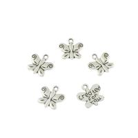 Zinc Alloy Animal Pendants, Butterfly, antique silver color plated Approx 1mm, Approx 