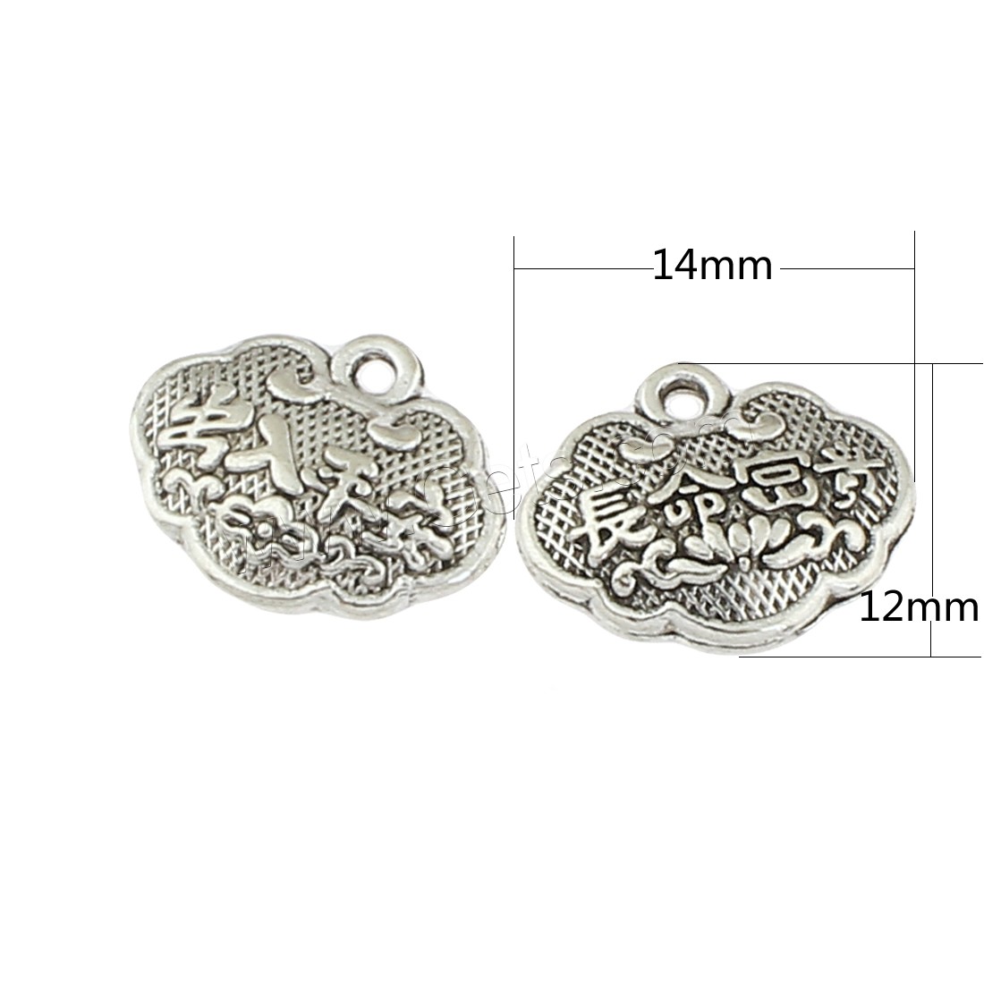 Zinc Alloy Jewelry Pendants, antique silver color plated, 14x12x4mm, Hole:Approx 1mm, Approx 290PCs/Bag, Sold By Bag