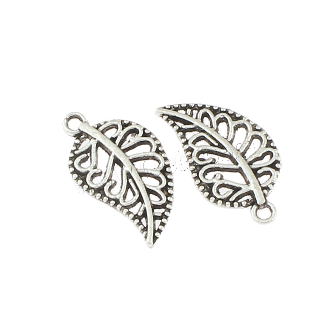 Zinc Alloy Leaf Pendants, antique silver color plated, 10x18x2mm, Hole:Approx 1mm, Approx 830PCs/Bag, Sold By Bag