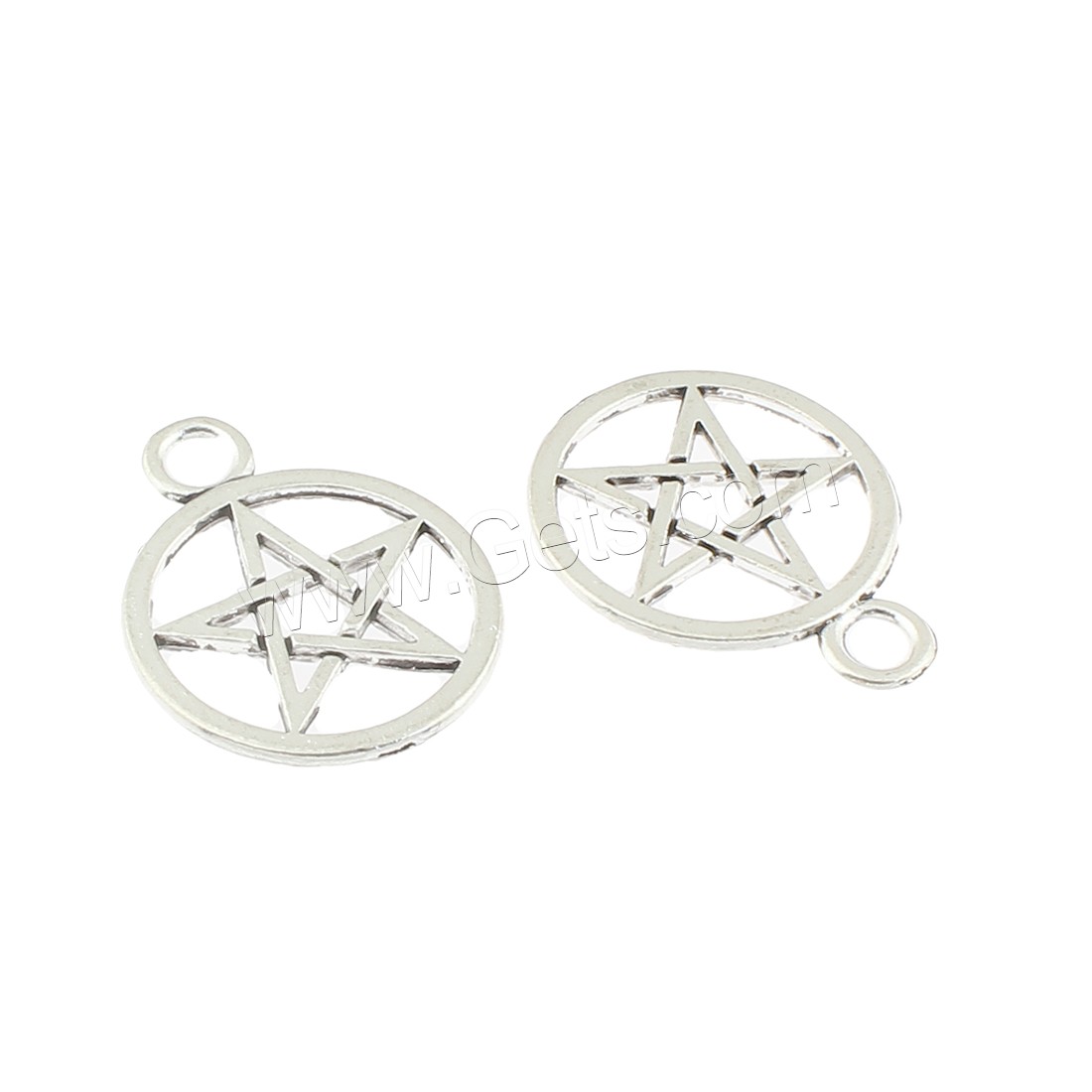 Zinc Alloy Jewelry Pendants, pentagram, antique silver color plated, 19x25x2mm, Hole:Approx 3mm, Approx 290PCs/Bag, Sold By Bag