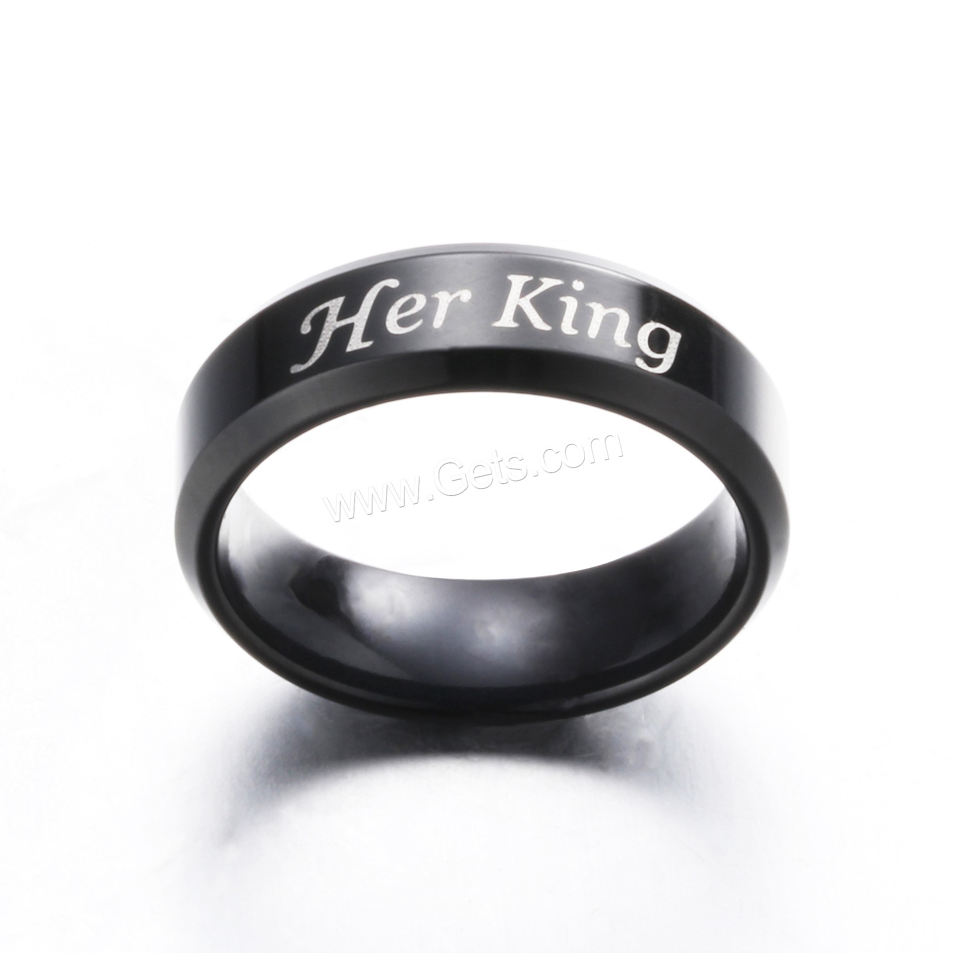 Stainless Steel Couple Ring, Donut, plated, different size for choice & different styles for choice, 6mm, US Ring Size:7-12, Sold By PC