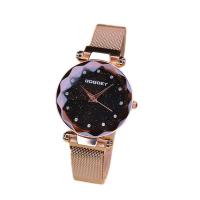 Bracelets de montre pour femmes, alliage de zinc, avec verre organique, mouvement chinoise, Alliage de zinc fermoir magnétique, Placage, magnétique, plus de couleurs à choisir, 230mm, Vendu par PC