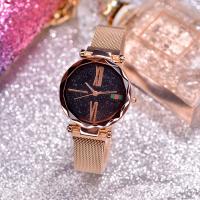 Women Wrist Watch, Zinc Alloy, with Organic Glass, Chinese movement, zinc alloy magnetic clasp, plated, with magnetic & for woman 230mm 
