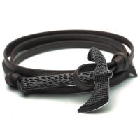 PU Leather Bracelet, with Zinc Alloy, Axe, plated, multilayer & Unisex Approx 29 Inch 