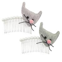 Decorative Hair Combs, Iron, silver color plated, for woman 100*80*20mm 