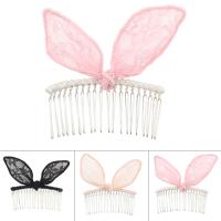 Decorative Hair Combs, Iron, Bowknot, silver color plated, for woman 105*75*10mm 