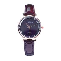 Women Wrist Watch, PU Leather, with Organic Glass & Zinc Alloy, Chinese movement, zinc alloy pin buckle, plated, Life water resistant & for woman 230mm 