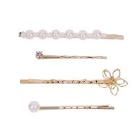 Hair Slide, Zinc Alloy, plated, three pieces & for woman 67mm,45mm,65mm,58mm 