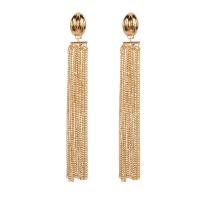 Fashion Fringe Earrings, Zinc Alloy, zinc alloy post pin, plated, fashion jewelry & for woman, gold 
