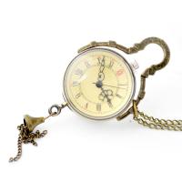 Pocket Watch, Zinc Alloy, with Organic Glass, antique brass color plated, Unisex Approx 31 Inch 