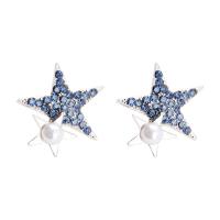 Zinc Alloy Stud Earring, plated, micro pave cubic zirconia & for woman 20*20mm 