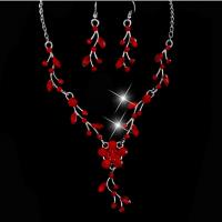 Fashion Zinc Alloy Jewelry Sets, earring & necklace, silver color plated, 2 pieces & for woman 90*15mm Approx 23.6 Inch 