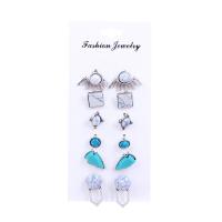 Zinc Alloy Stud Earring, zinc alloy post pin, plated, for woman & with rhinestone 