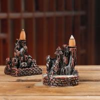 Incense Smoke Flow Backflow Holder Ceramic Incense Burner, Resin, handmade 
