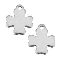Stainless Steel Clover Pendant, silver color Approx 1.5mm 