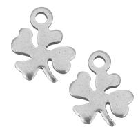 Stainless Steel Clover Pendant, Four Leaf Clover, silver color Approx 1.5mm 