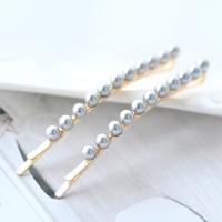 Hair Slide, Zinc Alloy, gold color plated, for woman 90mm 