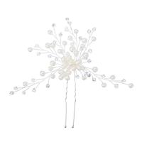 Hair Stick, Iron, silver color plated, for woman, 110*120mm 