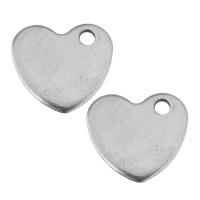 Stainless Steel Heart Pendants, silver color Approx 1.5mm 
