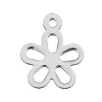 Stainless Steel Flower Pendant, silver color Approx 1.5mm 