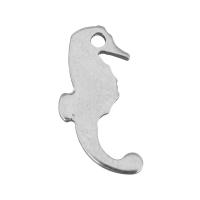 Stainless Steel Animal Pendants, Seahorse, silver color Approx 1.5mm 