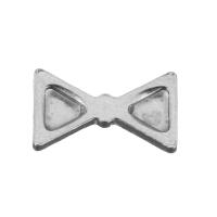 Stainless Steel Pendants, Bowknot, silver color 