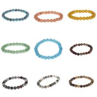 Gemstone Bracelets, Mixed Agate, with Natural Stone, Round & Unisex, 8mm .5 Inch 
