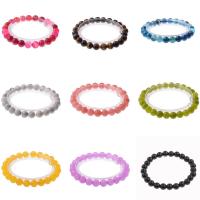 Gemstone Bracelets, Mixed Agate, with Natural Stone, Round & Unisex, 8MM .5 Inch 