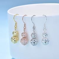 Sterling Silver Drop Earring, 925 Sterling Silver, Calabash, plated, flower cut & for woman 6mm 