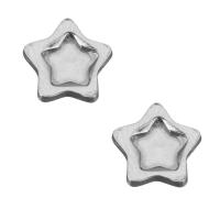 Stainless Steel Jewelry Cabochon, Star, silver color 