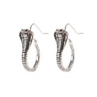 Zinc Alloy Drop Earring, zinc alloy earring hook, Snake, plated, vintage & for woman 