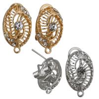 Zinc Alloy Ear Stud Component, plated, with loop & hollow Approx 1.5mm 