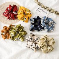 Hair Scrunchies, Cloth, Flower, handmade, handmade & for woman 120mm 