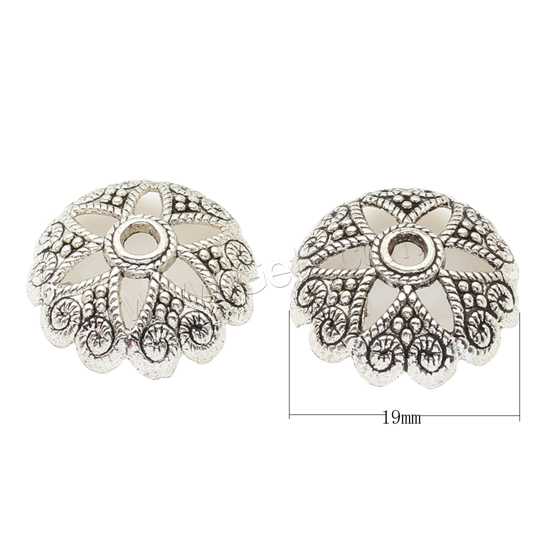 Zinc Alloy Bead Caps, Flower, plated, more colors for choice, 19*6mm, 250PCs/Bag, Sold By Bag