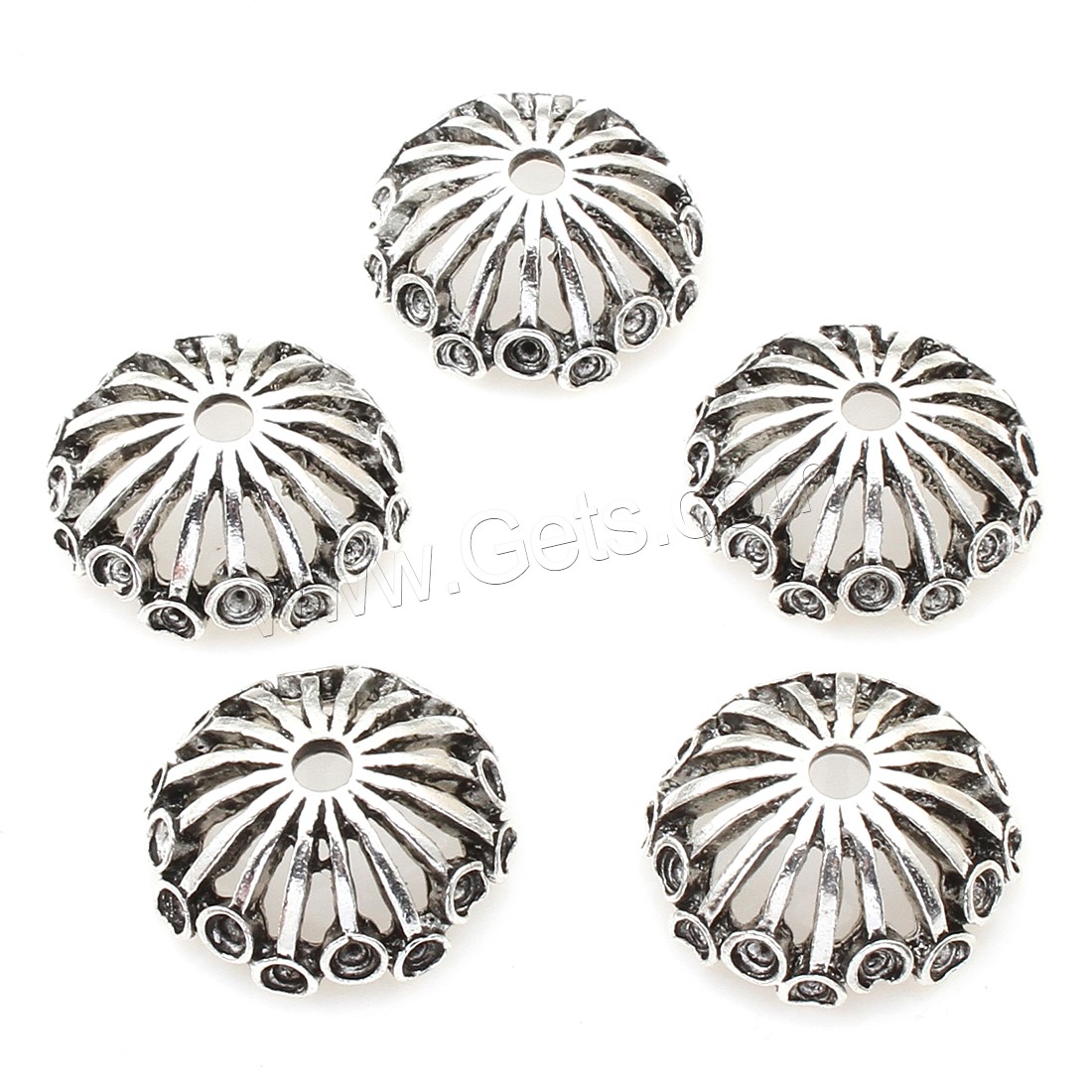 Zinc Alloy Bead Caps, Flower, plated, more colors for choice, 20*7mm, 116PCs/Bag, Sold By Bag