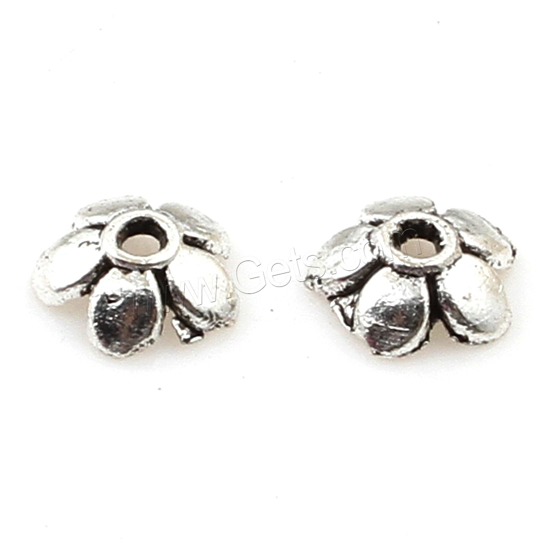 Zinc Alloy Bead Caps, Flower, plated, more colors for choice, 6*2mm, 3500PCs/Bag, Sold By Bag
