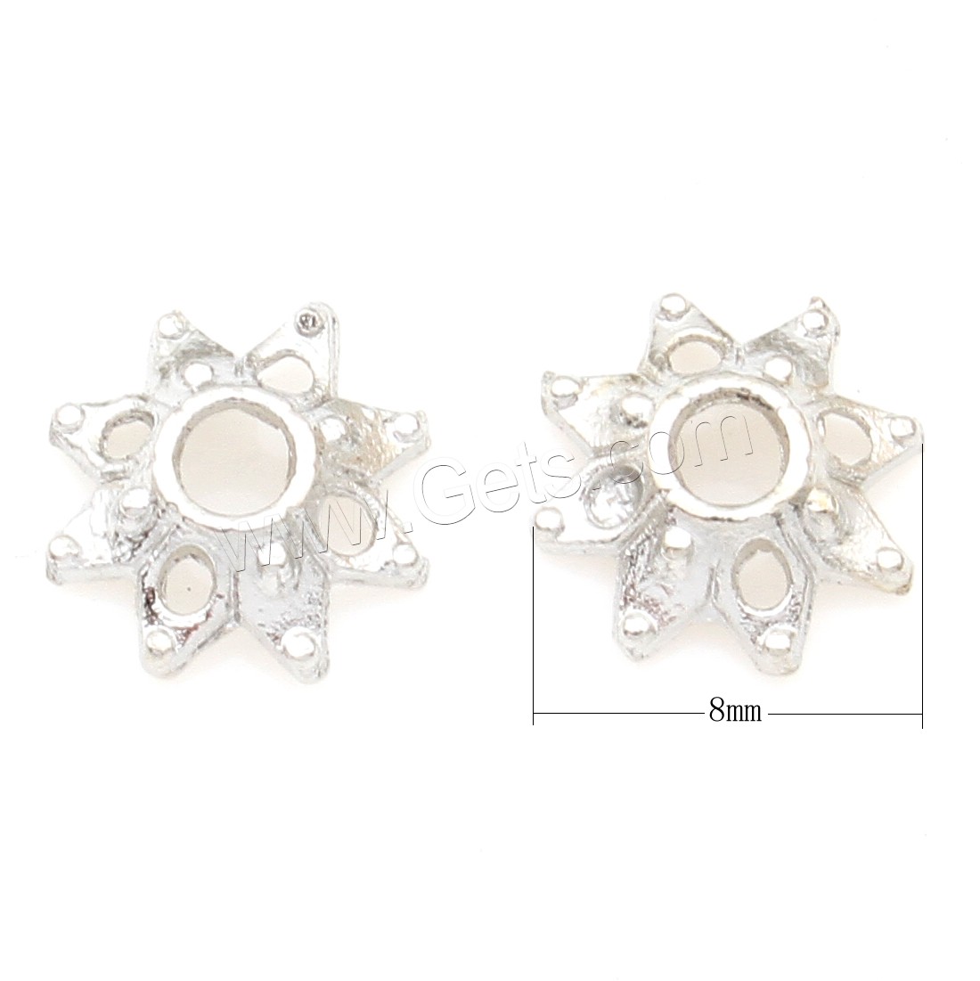 Zinc Alloy Bead Caps, Flower, plated, more colors for choice, 8*3mm, 3000PCs/Bag, Sold By Bag