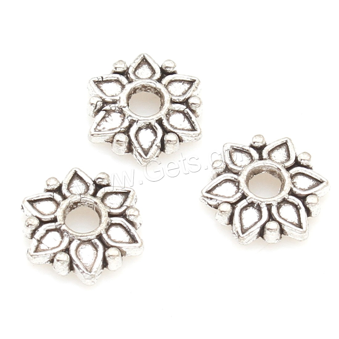 Zinc Alloy Bead Caps, Flower, plated, more colors for choice, 8*2mm, Approx 2500PCs/Bag, Sold By Bag