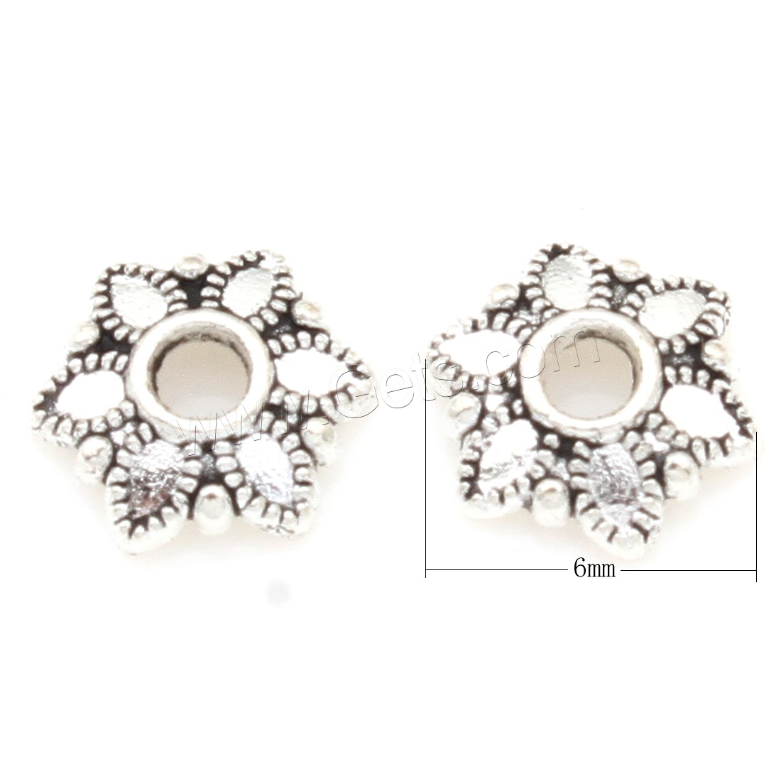 Zinc Alloy Bead Caps, Flower, plated, different size for choice, more colors for choice, nickel, lead & cadmium free, 6*2mm, 3000PCs/Bag, Sold By Bag