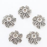 Zinc Alloy Bead Caps, Flower, plated, silver color, 10*5mm 
