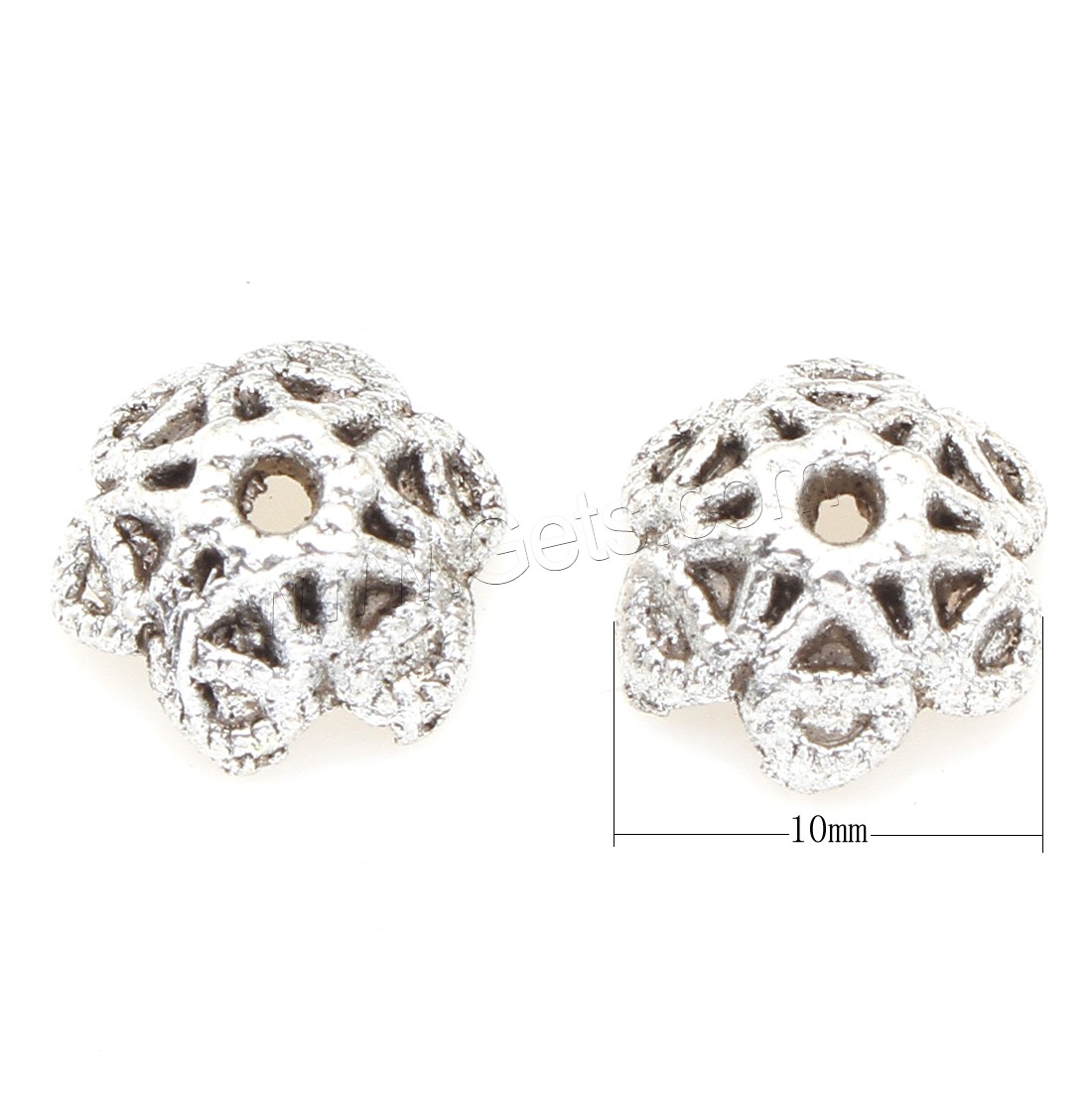 Zinc Alloy Bead Caps, Flower, plated, more colors for choice, 10*4mm, 1500PCs/Bag, Sold By Bag