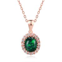 Crystal Zinc Alloy Necklace, with Austrian Crystal, plated, for woman & with cubic zirconia 10*8mm Approx 15.7 Inch 