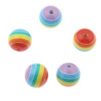 Solide Acryl Perlen, rund, farbenfroh, 16x16mm, Bohrung:ca. 3mm, ca. 100PCs/Tasche, verkauft von Tasche