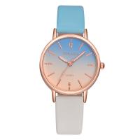 Women Wrist Watch, PU Leather, with zinc alloy dial & Glass, Chinese movement, gradient color & for woman Approx 8.2 Inch 
