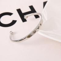 Zinc Alloy Cuff Bangle, plated, with letter pattern & for woman 60mm 