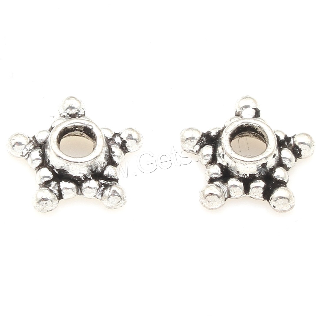 Zinc Alloy Bead Caps, Pentagon, plated, more colors for choice, 9*3mm, 2000PCs/Bag, Sold By Bag